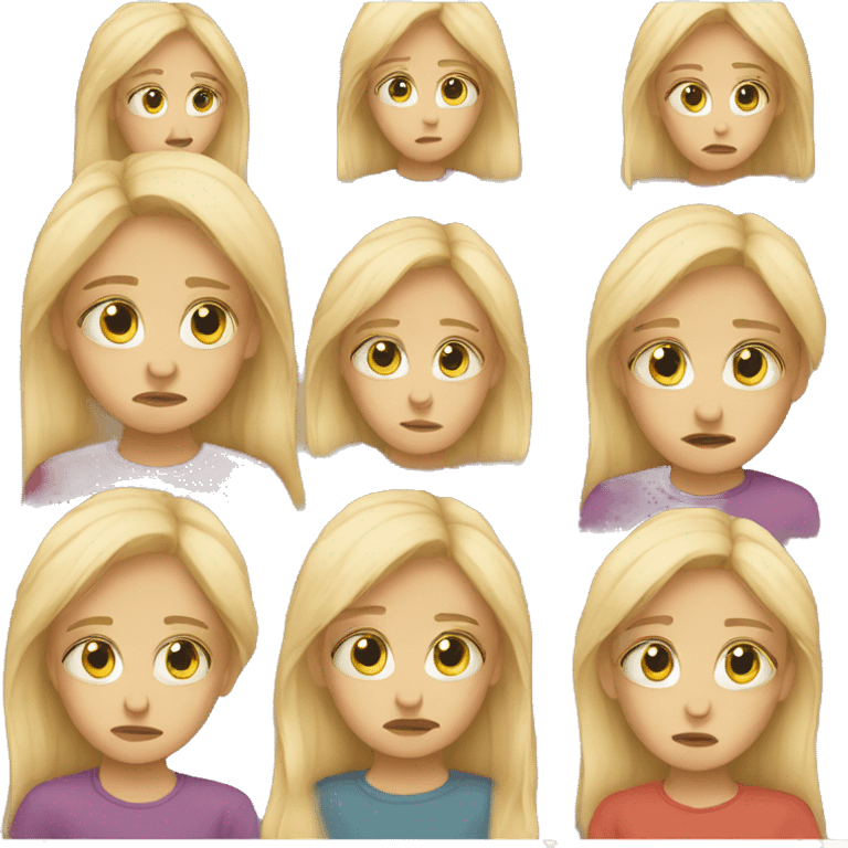 Really sad blonde girl emoji