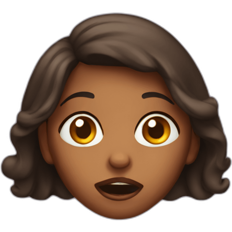 Brown girl scared emoji