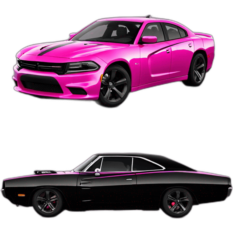 dodge-charger-stripes pink all black emoji