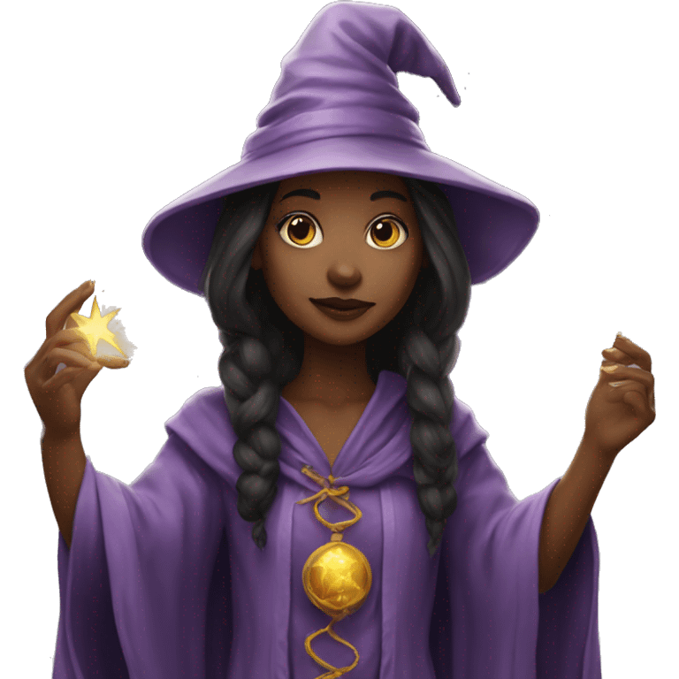 Girl Wizard magic tarot emoji