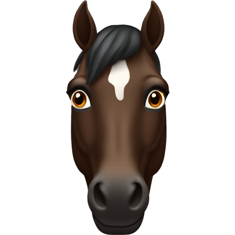 dark brown horse  emoji