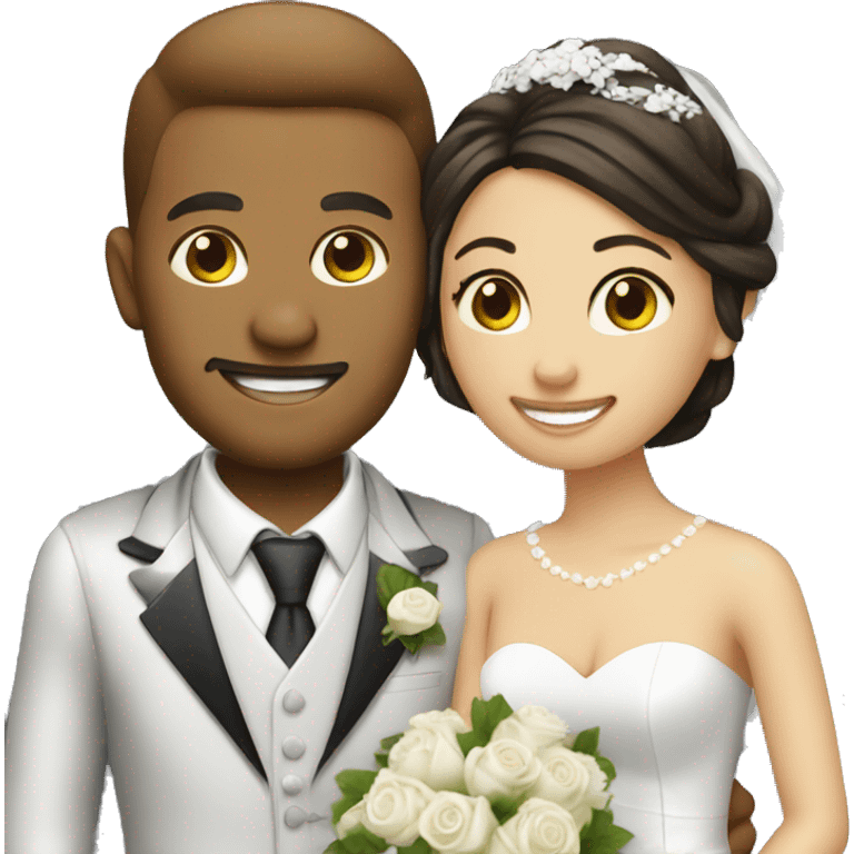 groom and bride love emoji