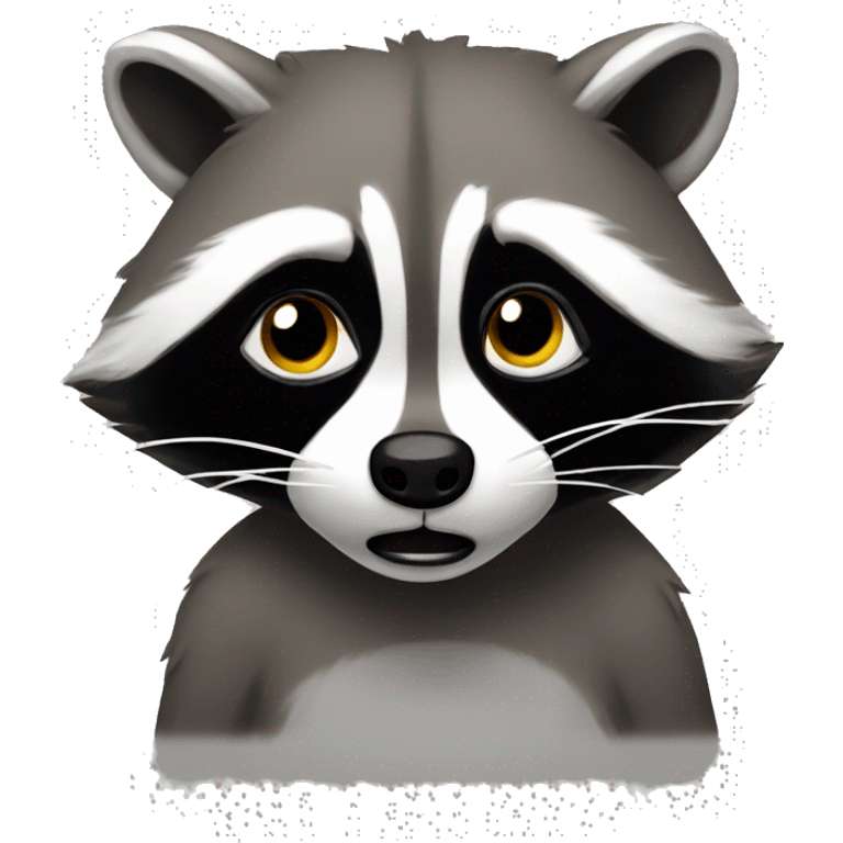 Pleading raccoon emoji