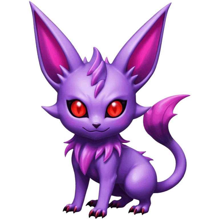 Shiny Dark Espeon-Haunter-Nidorino-fusion-hybrid full body emoji