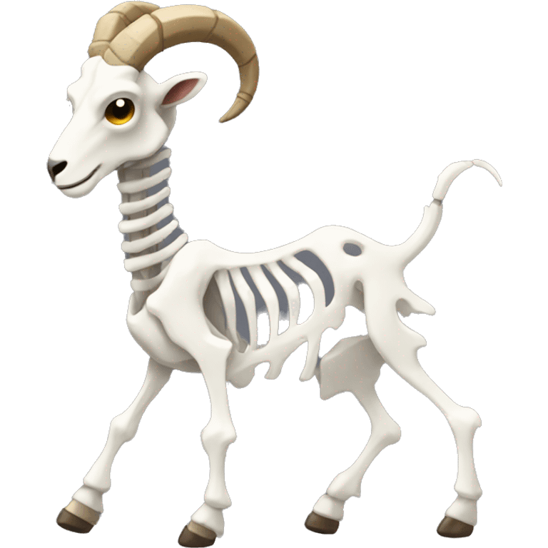 skeleton goat emoji