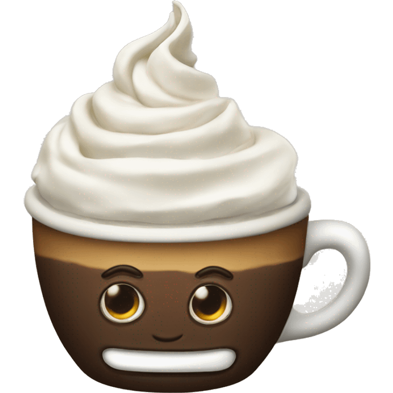 Coffee with whipped cream  emoji