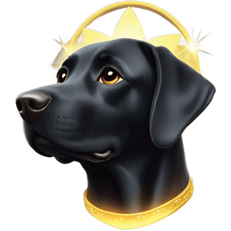 Black lab with halo emoji