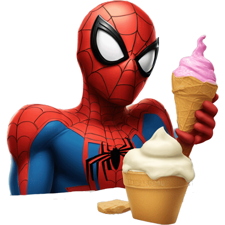 Spider-Man eating ice cream  emoji