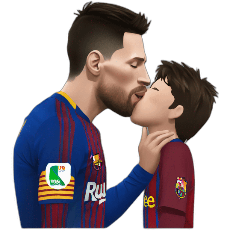 Messi kisses ronaldo emoji