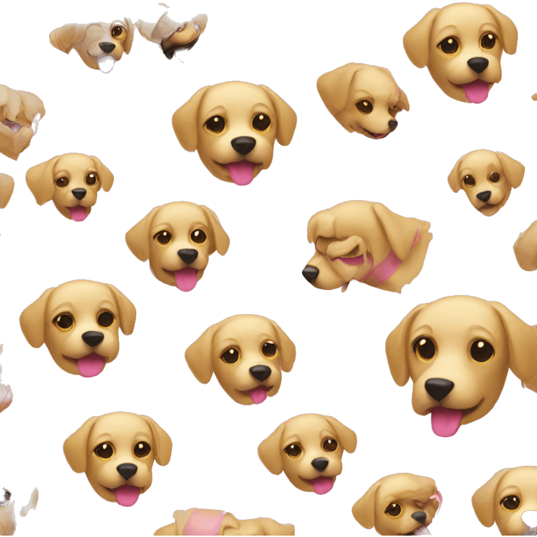 pink and gold dog emoji