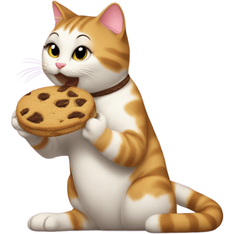 cat eating cookies emoji