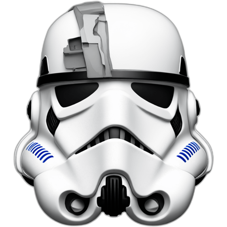 stormtrooper broken helmet half face emoji