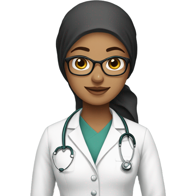 Beautiful Muslim doctor  emoji