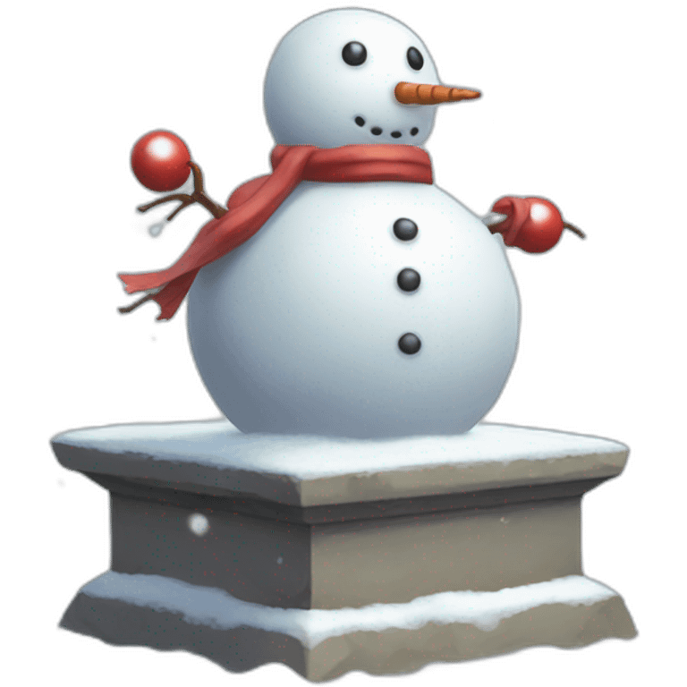 Snowman Statue Epic Mystery Legendary NewYear PokemonTheme Pokeball Snowfall Snowballs emoji