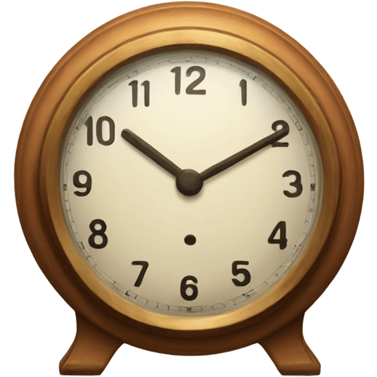 Cozy retro clock emoji