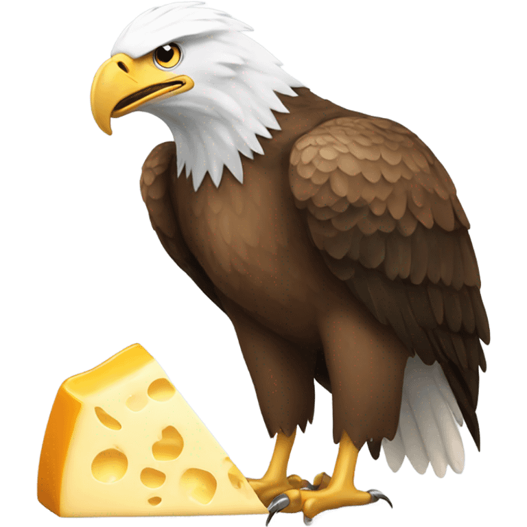 Eagle eating cheese emoji