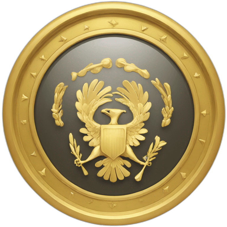 gold emblem with seal emoji