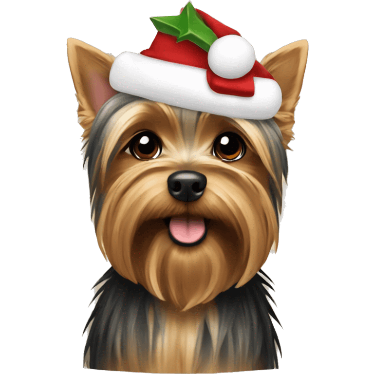 yorkshire terrier christmas emoji