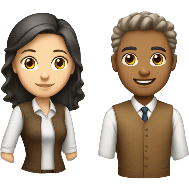 scholars male and female young emoji