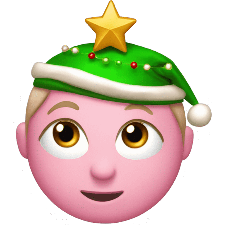 Caramelo de navidad rosa emoji