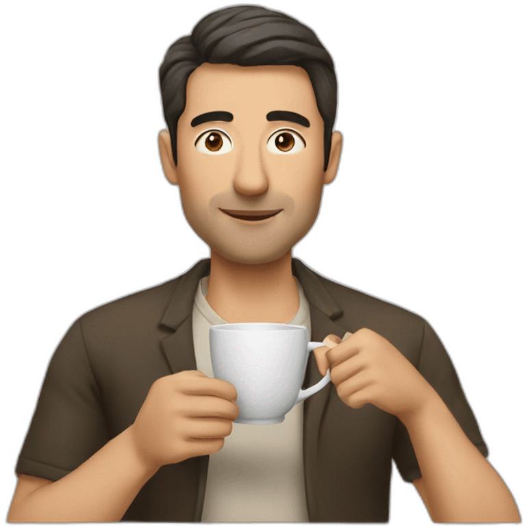 Man drinking tea emoji