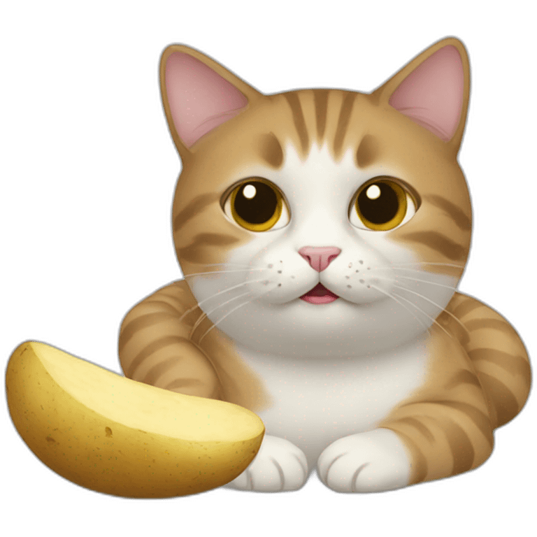 cat eating potato emoji