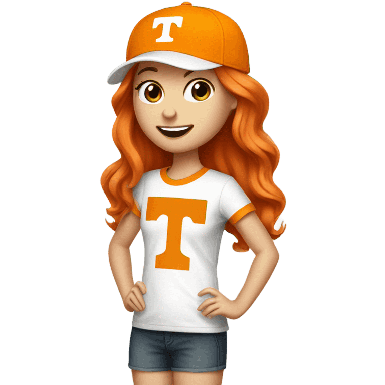 Tennessee Vols fan who is a white girl with red hair  emoji