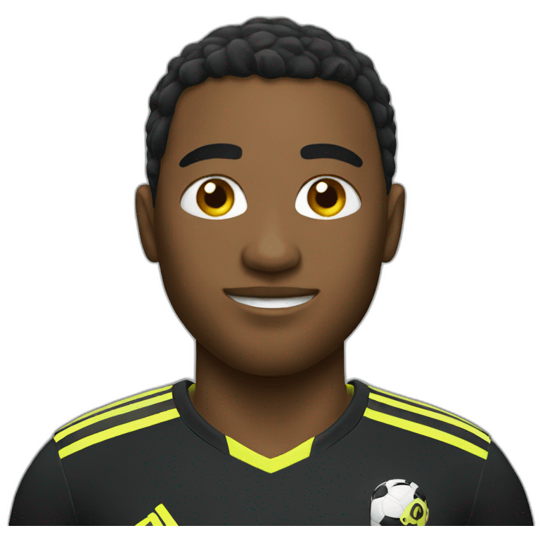  black Soccer Oficial  emoji