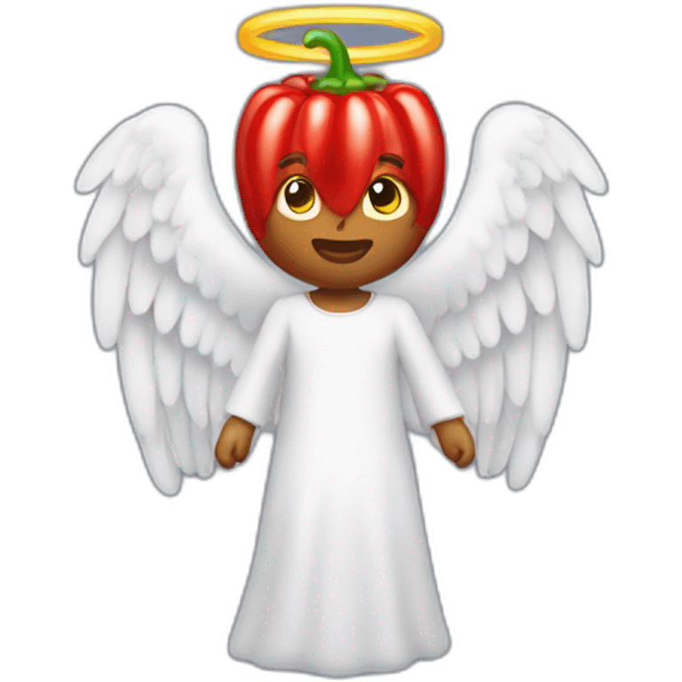 A spicy pepper wearing an angel halo. Not an angel. A pepper wearing a halo. emoji