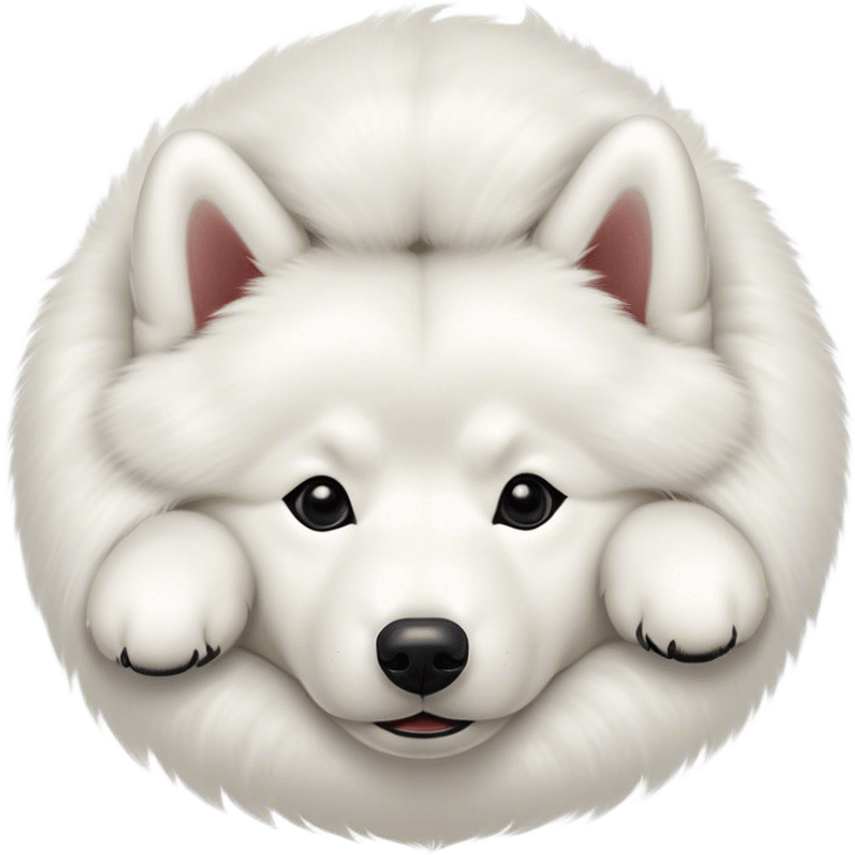 
Samoyed lies upside down emoji