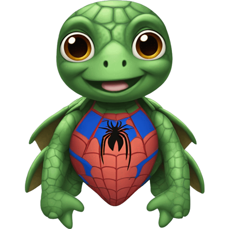 Sea turtle wearing a Spider-Man costume  emoji