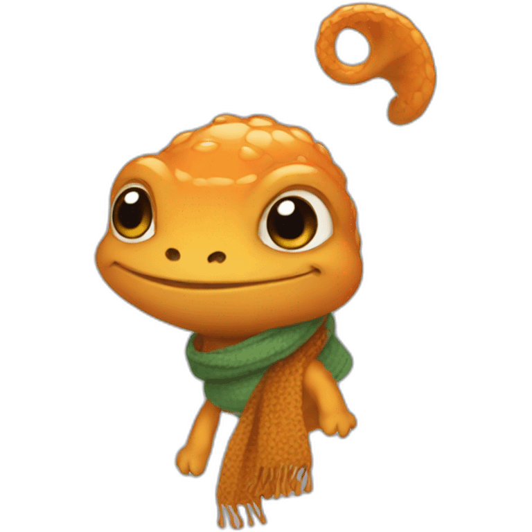 newt wearing a scarf emoji