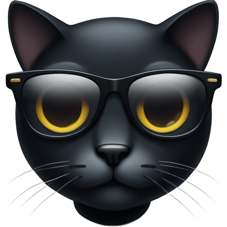 Black Cat with sunglasses emoji