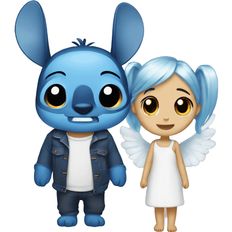 Stitch and angel  emoji