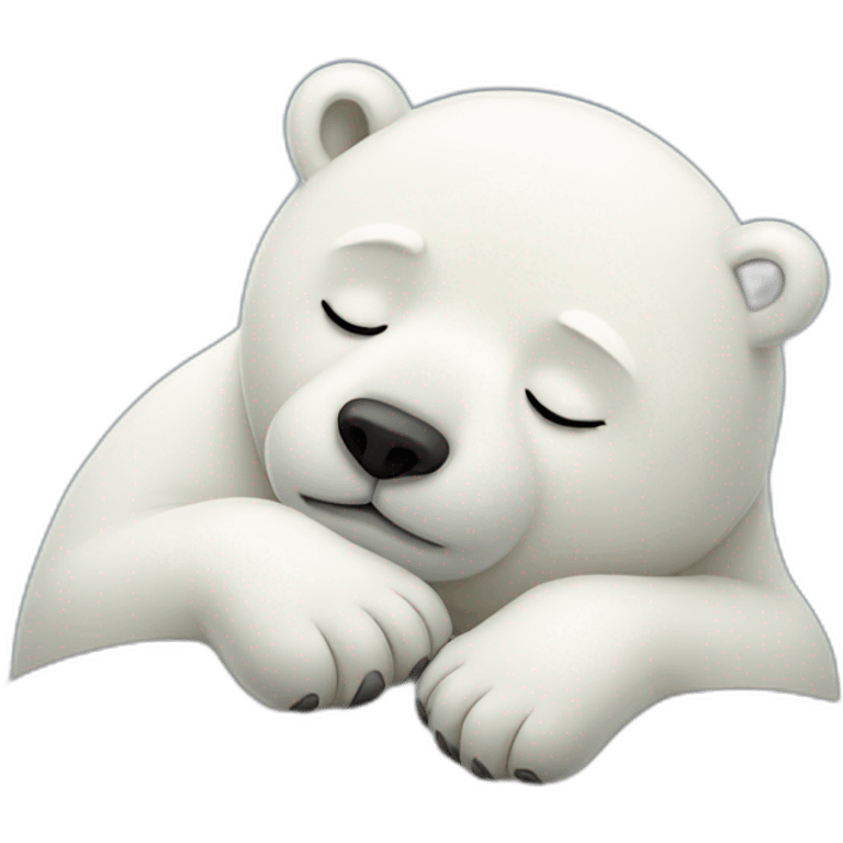 Polar bear sleeping emoji