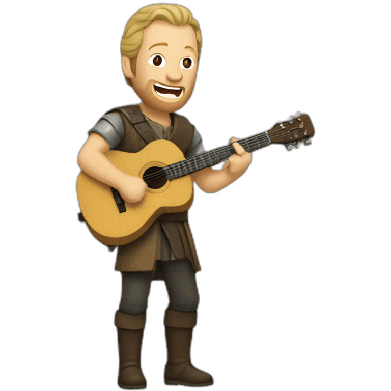 Jorah Mormont playing guitar emoji