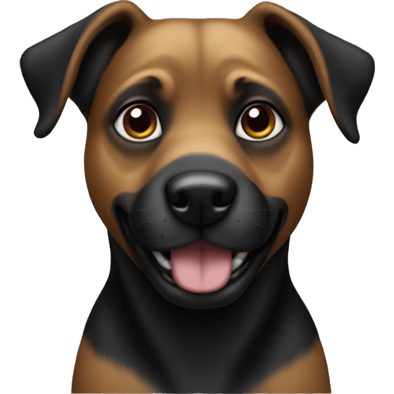 The dog emoji but the dog is black colour emoji