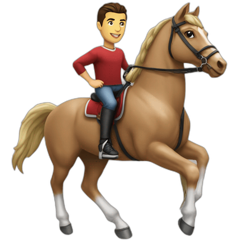 cristiano ronaldo sur un cheval emoji