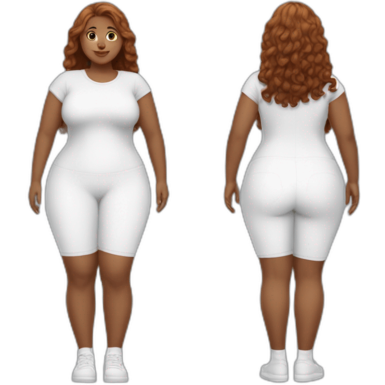 full body curvy-beauty-long-white-socks both sides emoji