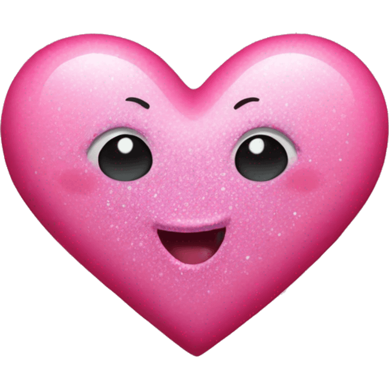 Pink heart with glitter emoji