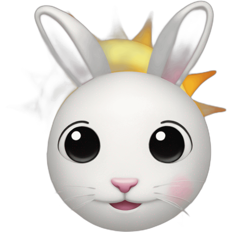 Sun with bunny together  emoji