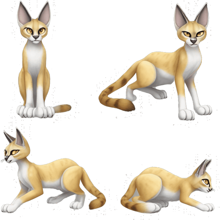 Sergal-Serval-Caracal-Vernid full body emoji