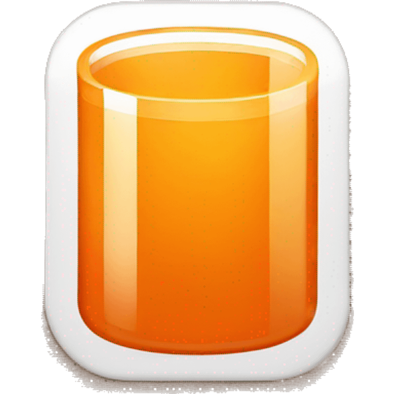 rounded corner with an orange background and a white matini glass in the mid emoji