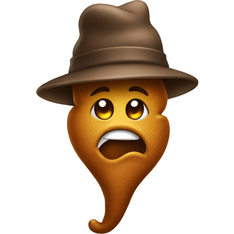 poop wearing a hat emoji