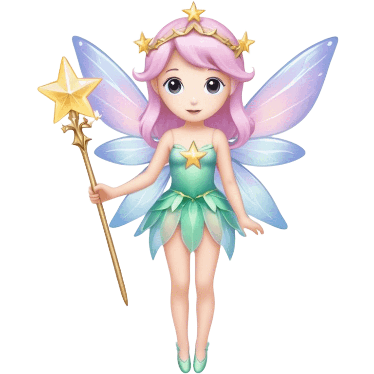 Pastel fairy transparent star emoji