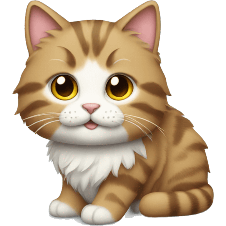 fluffy tabby cat emoji