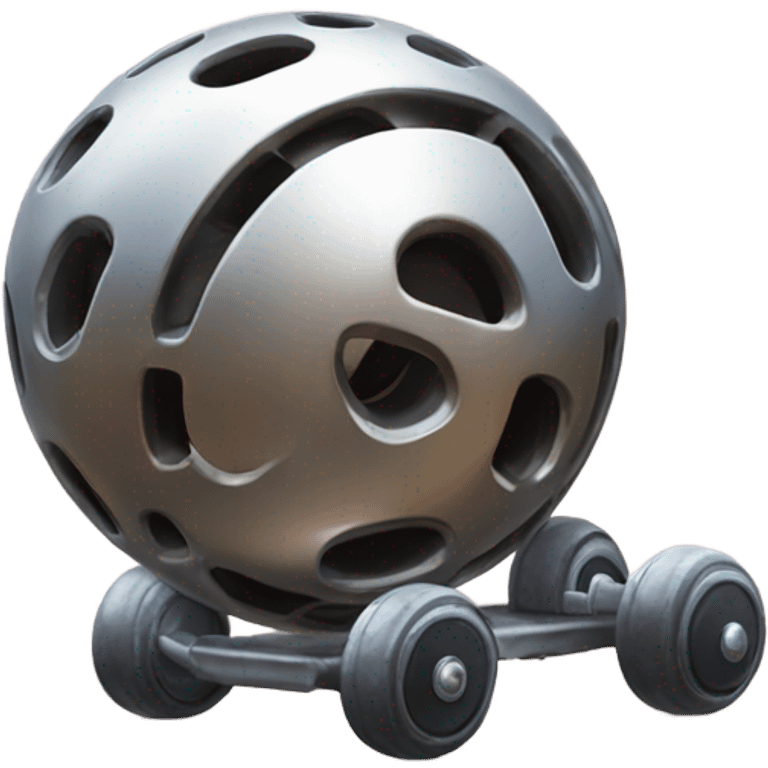 Metal Kirby ball with wheels emoji