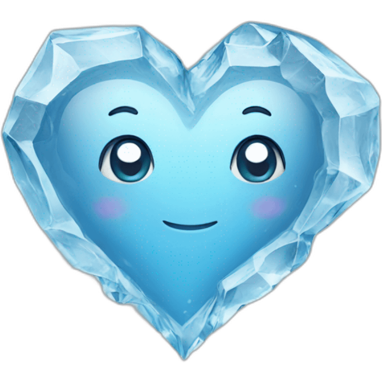 Ice heart emoji