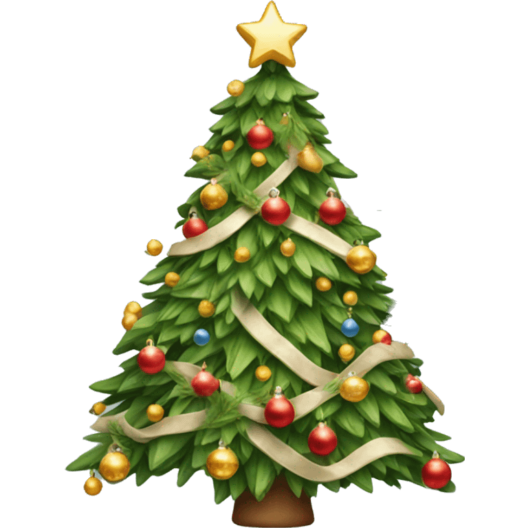 Nordic classic Christmas tree emoji