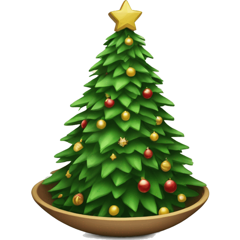 Christmas tree on the bowl  emoji